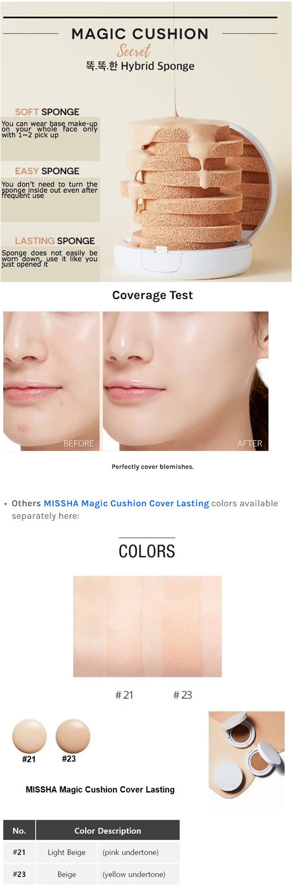 [MISSHA] Magic Cushion Moist Up SPF50 + PA +++