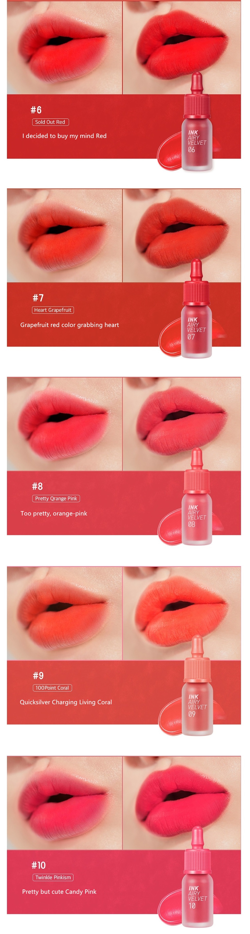 Peripera Ink Airy Velvet Ad Korean Cosmetics Ebay