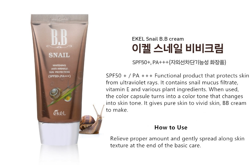 [EKEL] Snail B.B Cream SPF50+/PA+++ 50ml