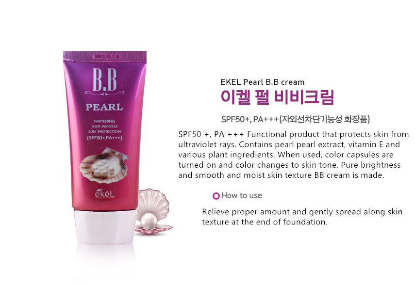 [EKEL] Pearl B.B Cream SPF50+/PA+++ 50ml