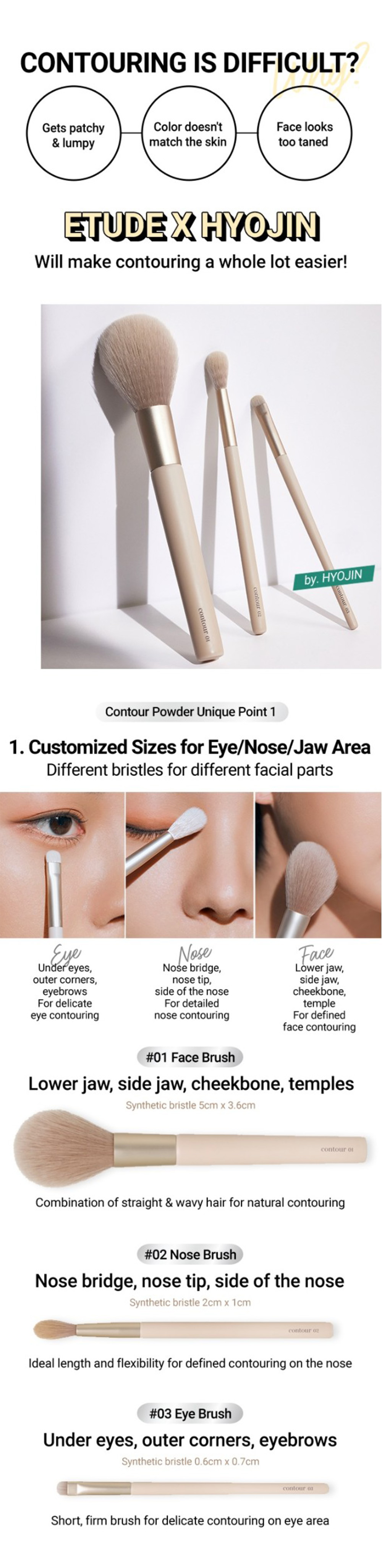 [ETUDE HOUSE] Contour Powder Brush Face/Nose/Eye